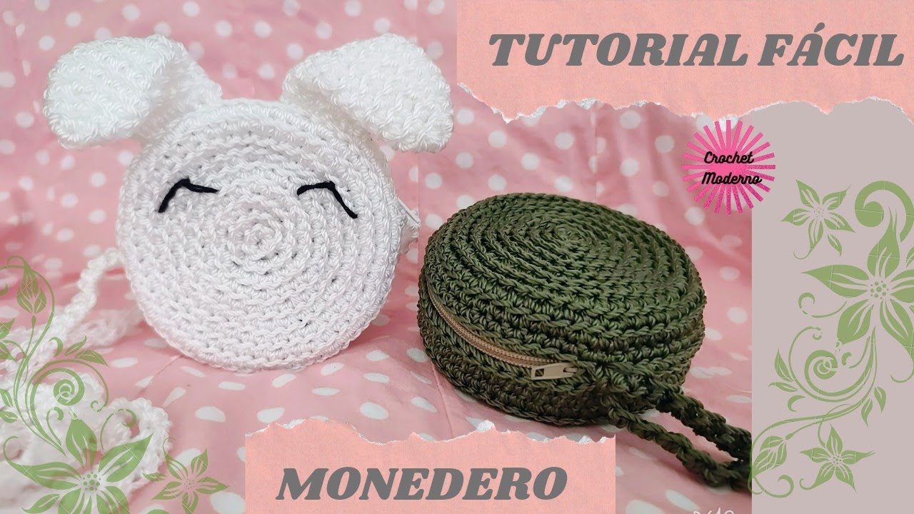 🍂MONEDERO redondo 🧶Fácil y rápido ❤️ REGALO perfecto para Mamá 🌸