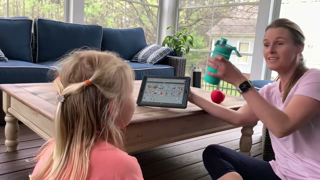 AAC Video Modeling - Using a SGD to say hello and request food/drink