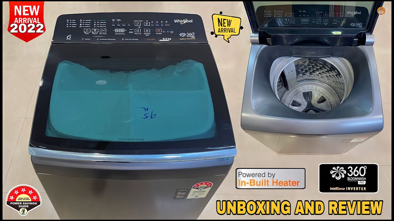 WHIRLPOOL 8.5 KG BLOOMWASH PRO 2022 || In Bulit Heater With Inverter Washing Machine Review And Demo