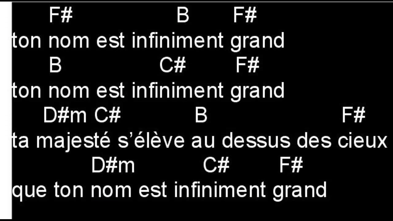Ton Nom est infiniment grand - EDEN (paroles & accords)
