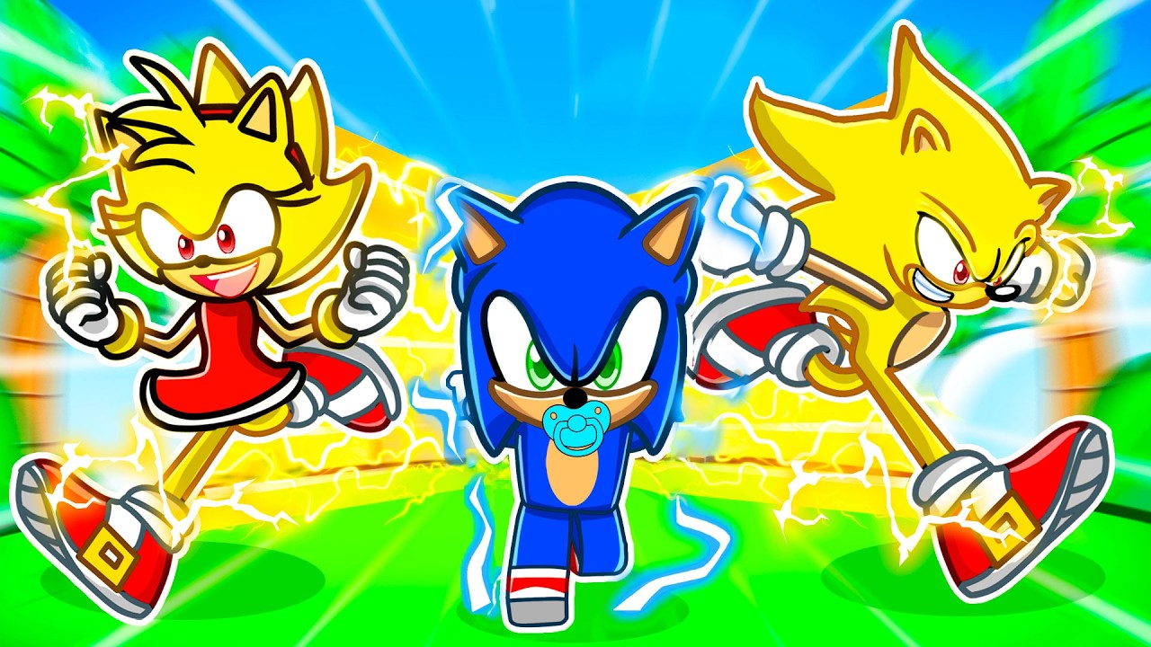 Adopted by a SUPER SONIC FAMILY in Roblox!