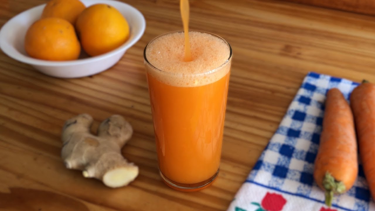 DELICIOSO Licuado de NARANJA, ZANAHORIA y JENGIBRE