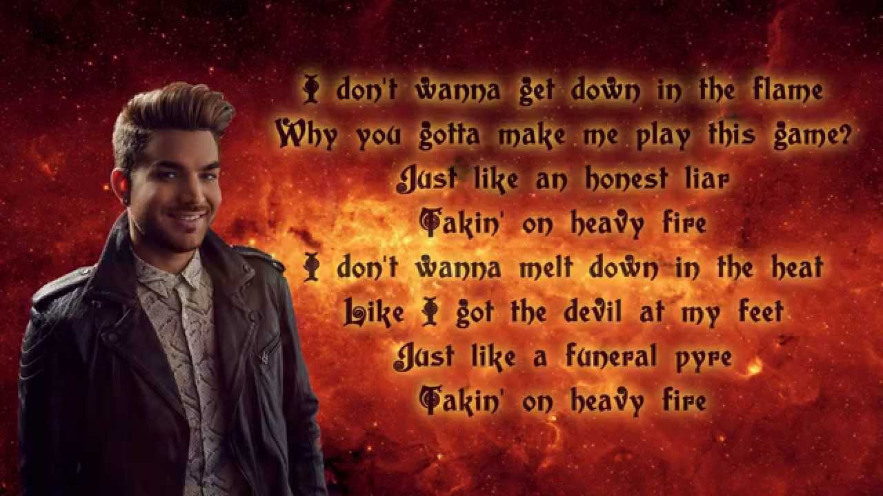 Adam Lambert - Heavy Fire (lyrics)