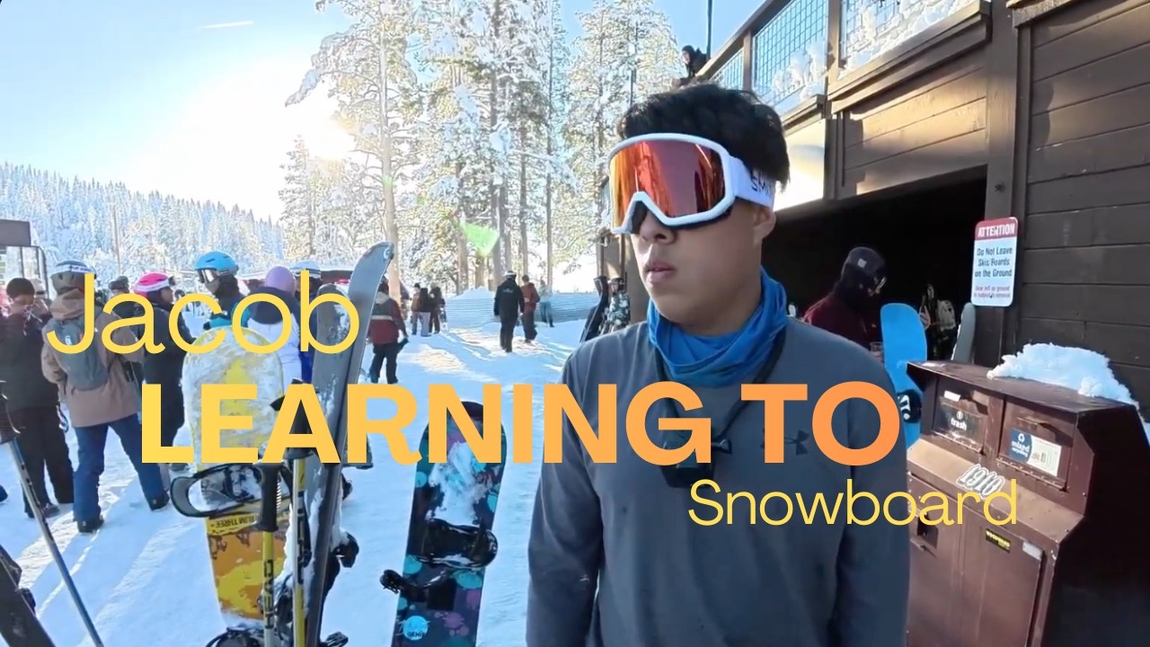 Jacob Learning to Snowboard