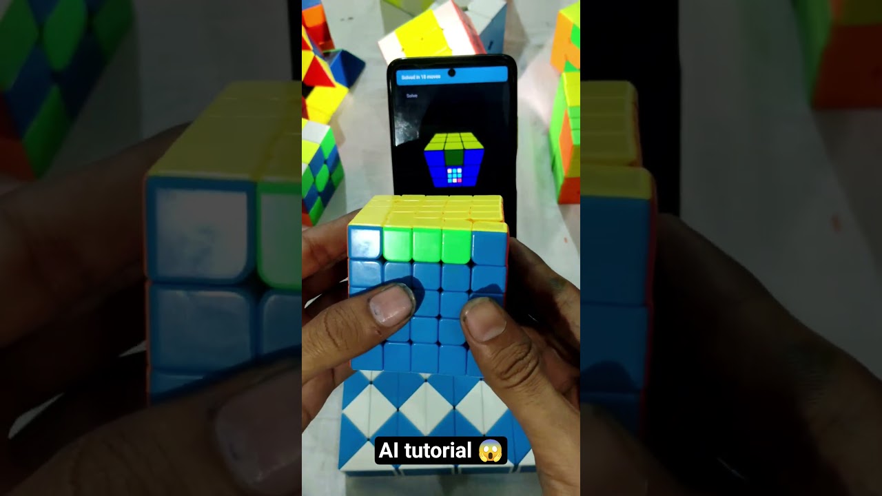 5by5 cube solve by using Ai 😱 l ai technology  l #cube #shortclips #video