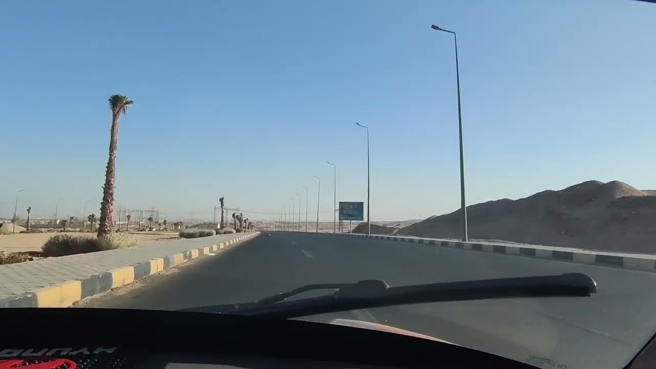 Taxi drive in Hurghada - from Grand Resort to Senzo Mall #egypt #hurghada #taxi #summer