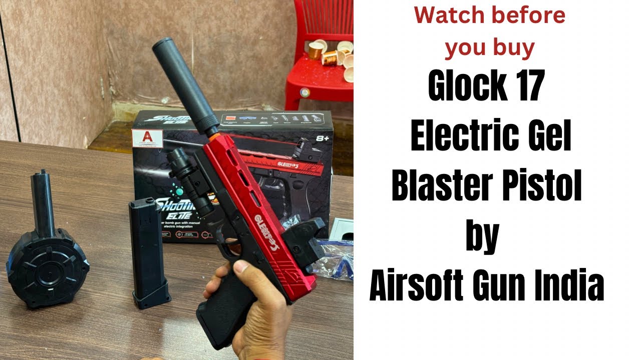 Glock 17 Electric Gel Blaster Pistol By Airsoft Gun India