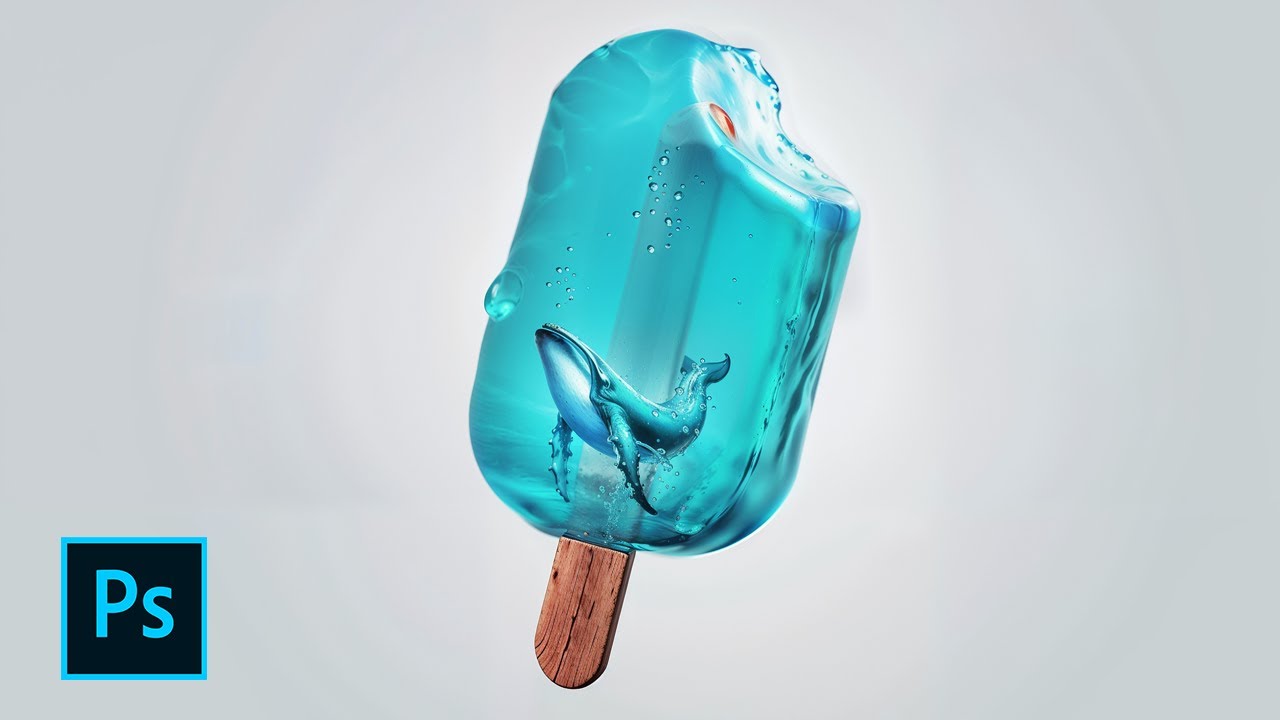 Creative Photo Manipulation with Adobe Photoshop - Water Popsicle