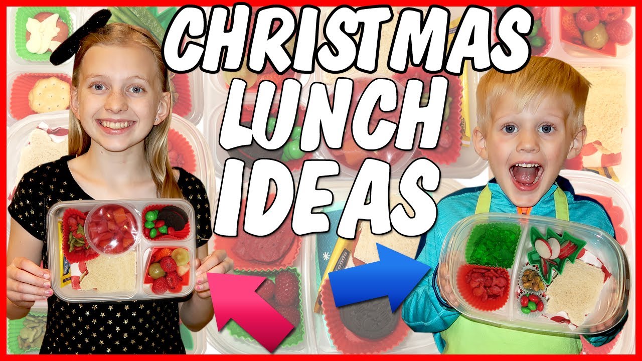 Christmas Themed School Lunch Ideas ||Family Fun Pack Cooking