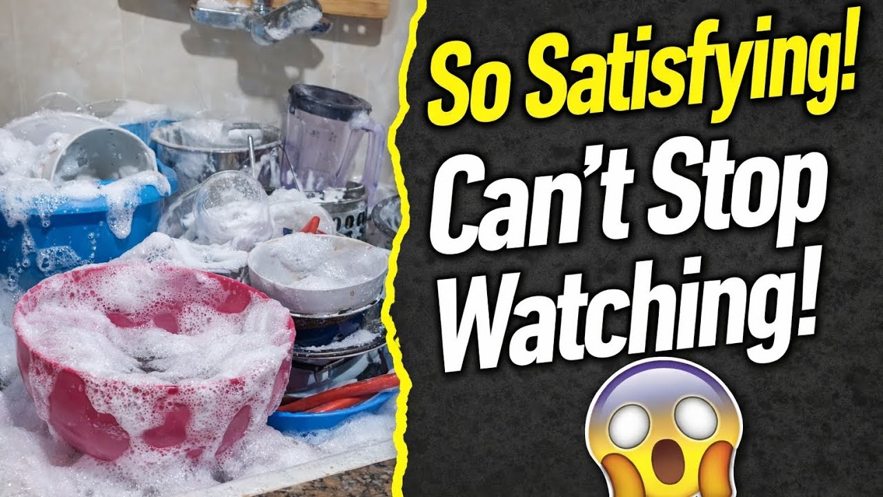 Day 20 Ramadan Dishwashing Challenge | The Most Satisfying Kitchen Cleaning Ever!