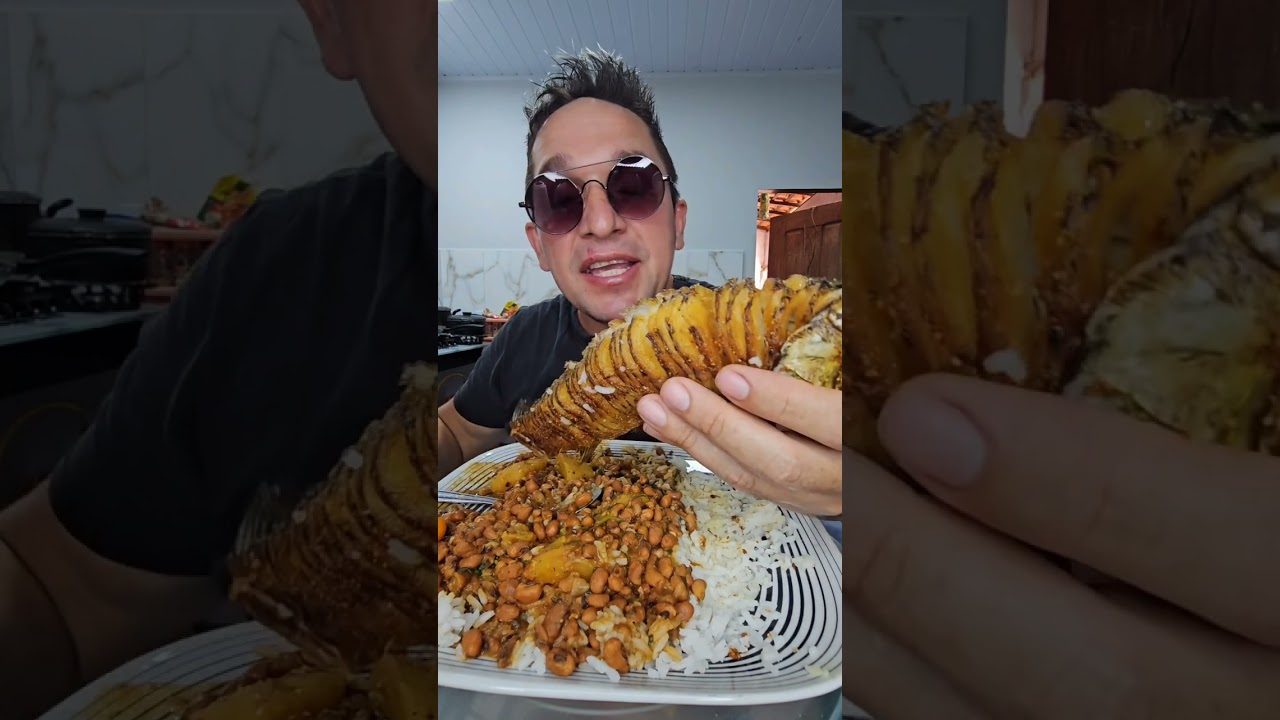 Traíra frita com arroz e feijão #comida ##comendo #mukbang
