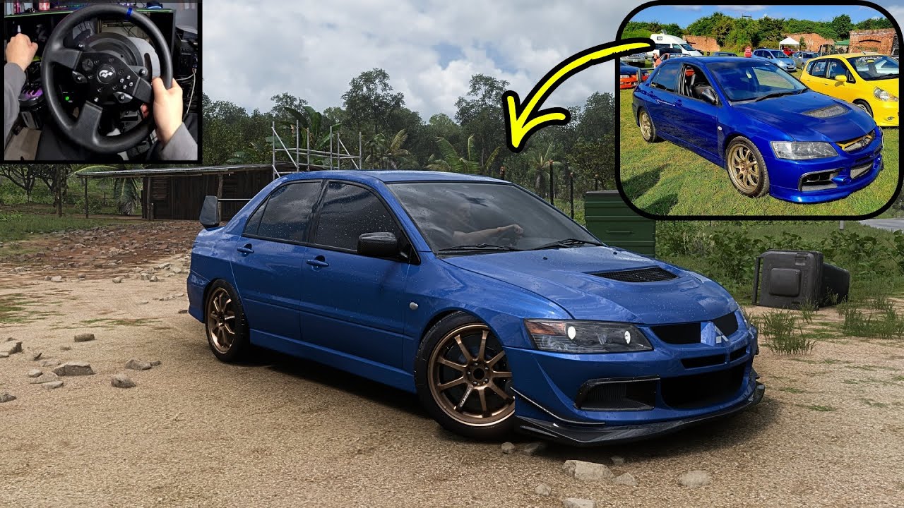 Driving and ABUSING My IRL 600HP EVO 9 In FH5 | Steering Wheel Gameplay