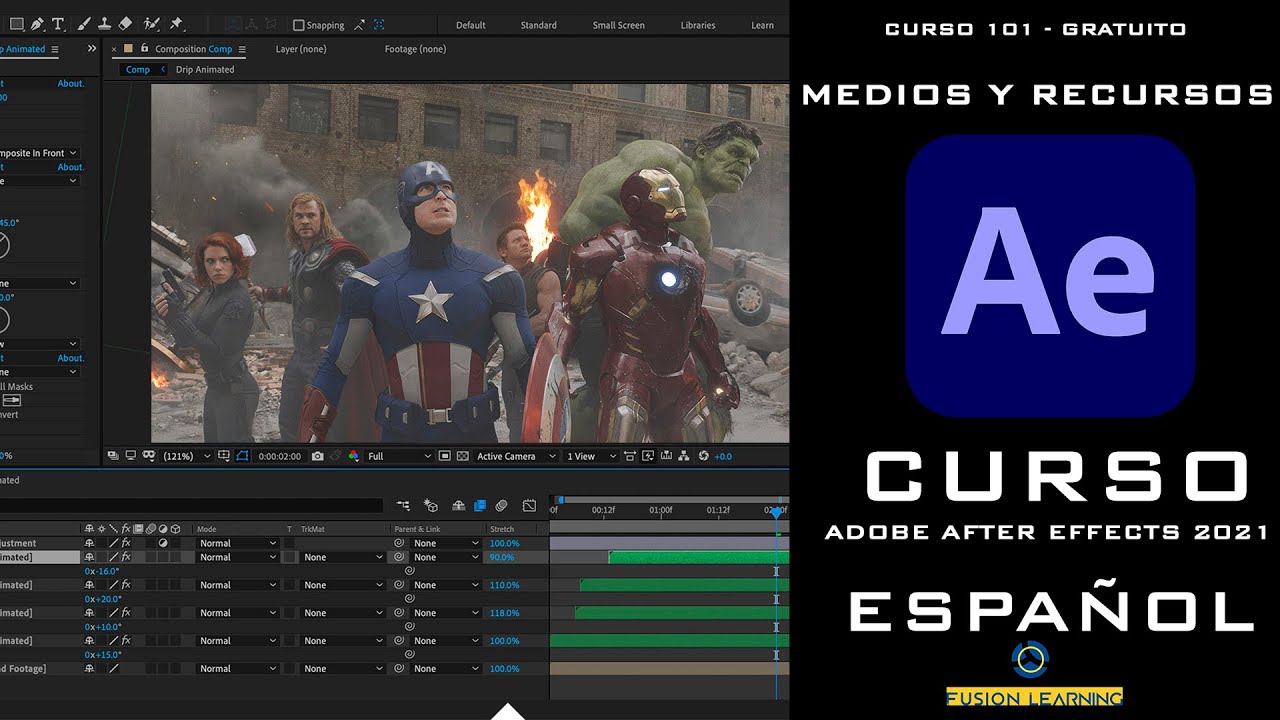 CURSO DE ADOBE AFTER EFFECTS CC 2021 EN ESPAÑOL #04 - MEDIOS Y RECURSOS