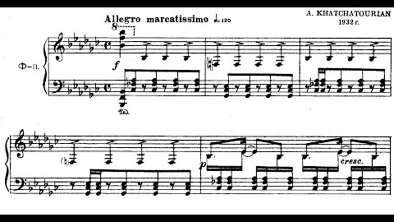 Aram Khachaturian - Toccata (with score)