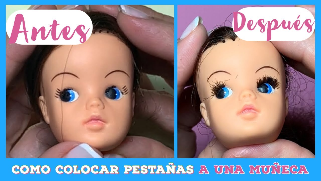 ✅ COMO poner PESTAÑAS a muñeca Sindy Barbie Restauracion Enraizar reroot pestañas #vintagesindy