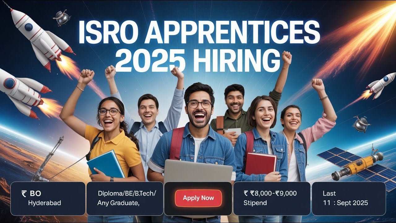 ISRO Apprentices 2025 | Graduate & Technician Apprentices | Virtual Hiring