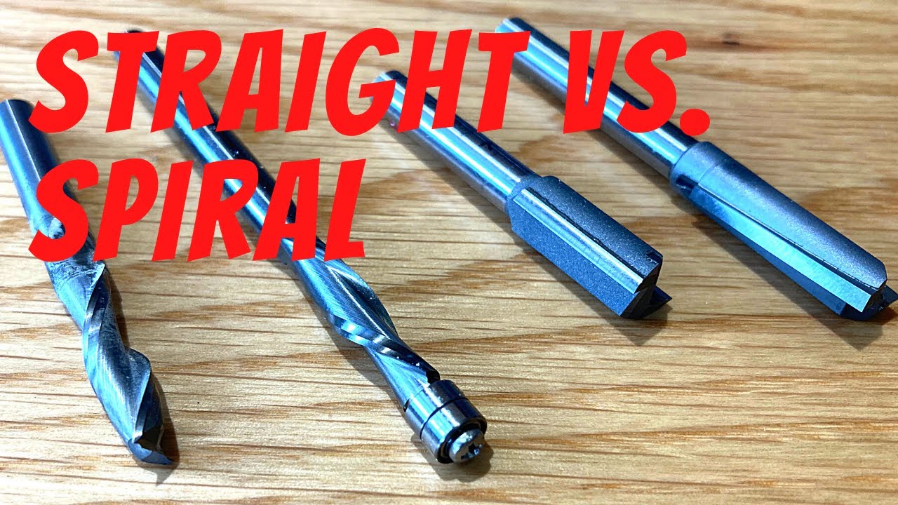 spiral router bit upcut vs downcut | When to use straight or spiral router bits.