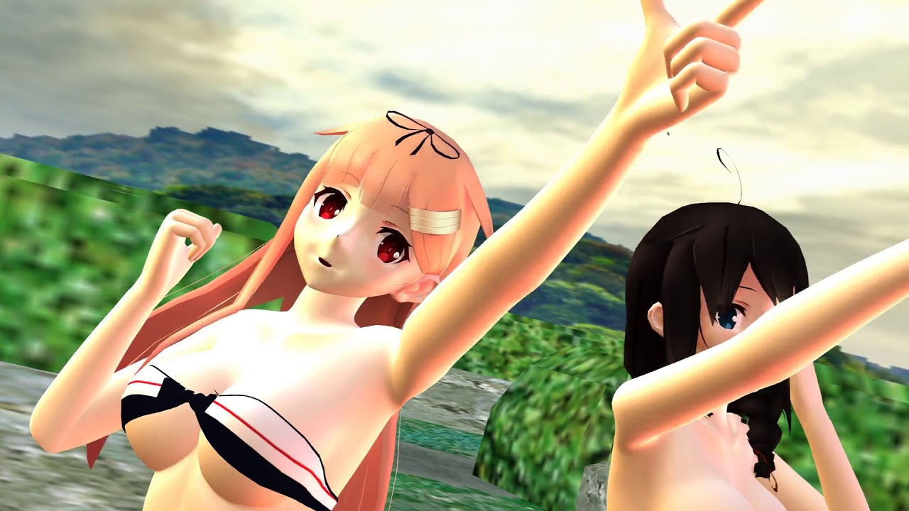 (MMD) (時雨,夕立.水着) Twinkle Days