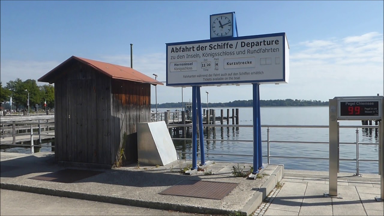 Chiemsee-Schifffahrt Hafen Prien-Stock