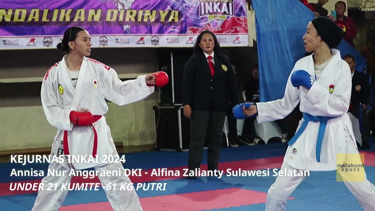 KEJURNAS INKAI 2024 | Annisa Nur Anggraeni VS Alfina Zalianty | SENIOR KUMITE -50 KG PUTRI