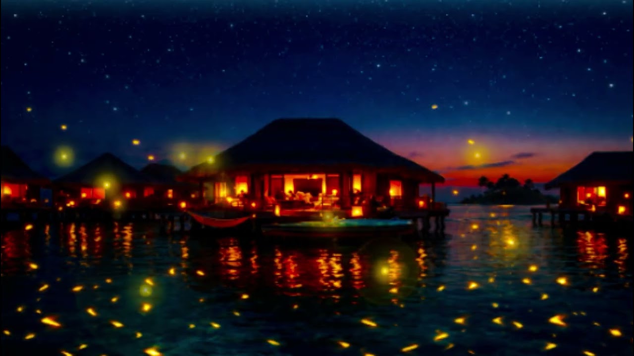 Fireflies Over Water Villa | 432Hz Wealth Frequency | Relaxing for Deep Sleep, Meditation