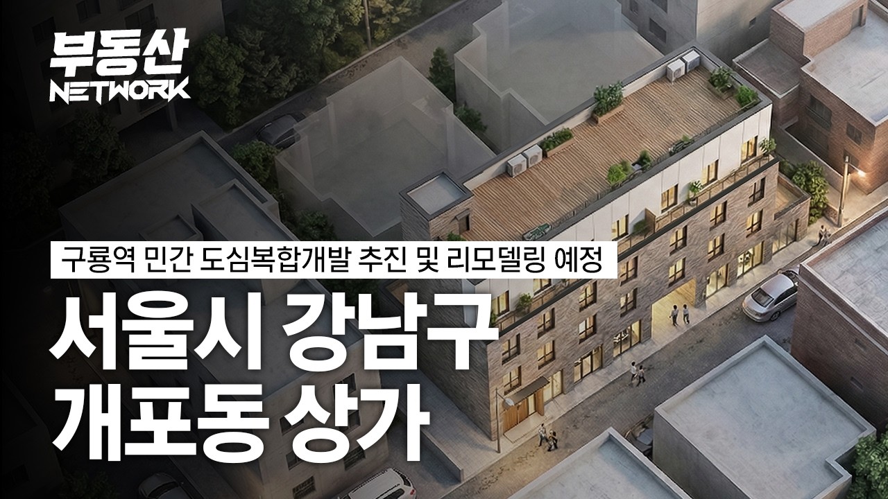 구룡역 역세권 재개발 추진과 리모델링 진행 중인 강남구 개포동 상가