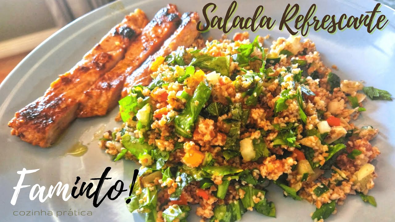 Salada Refrescante de Trigo Com Legumes