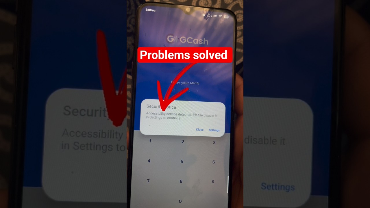 Gcash Accessibility service detected Please disable it in Settings to continue | Gcash Accessibility