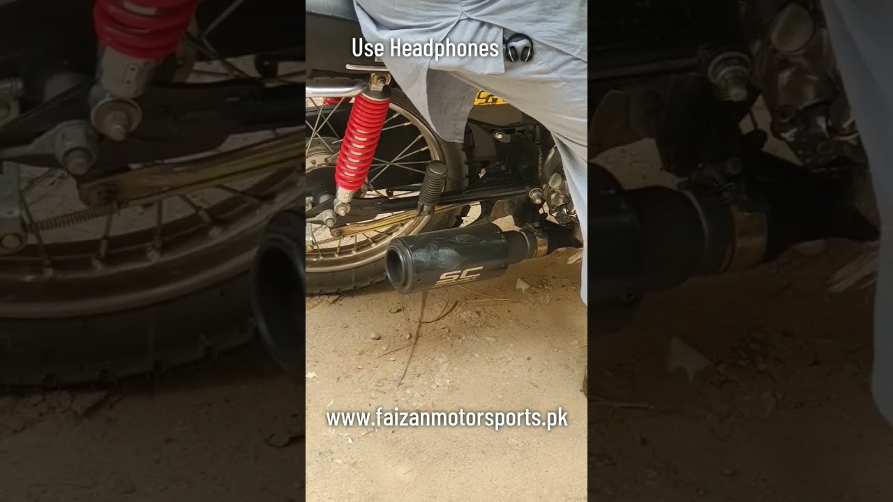 SC Project Exhaust E18 on Honda CG125 - Shop Now: www.faizanmotorsports.pk - 