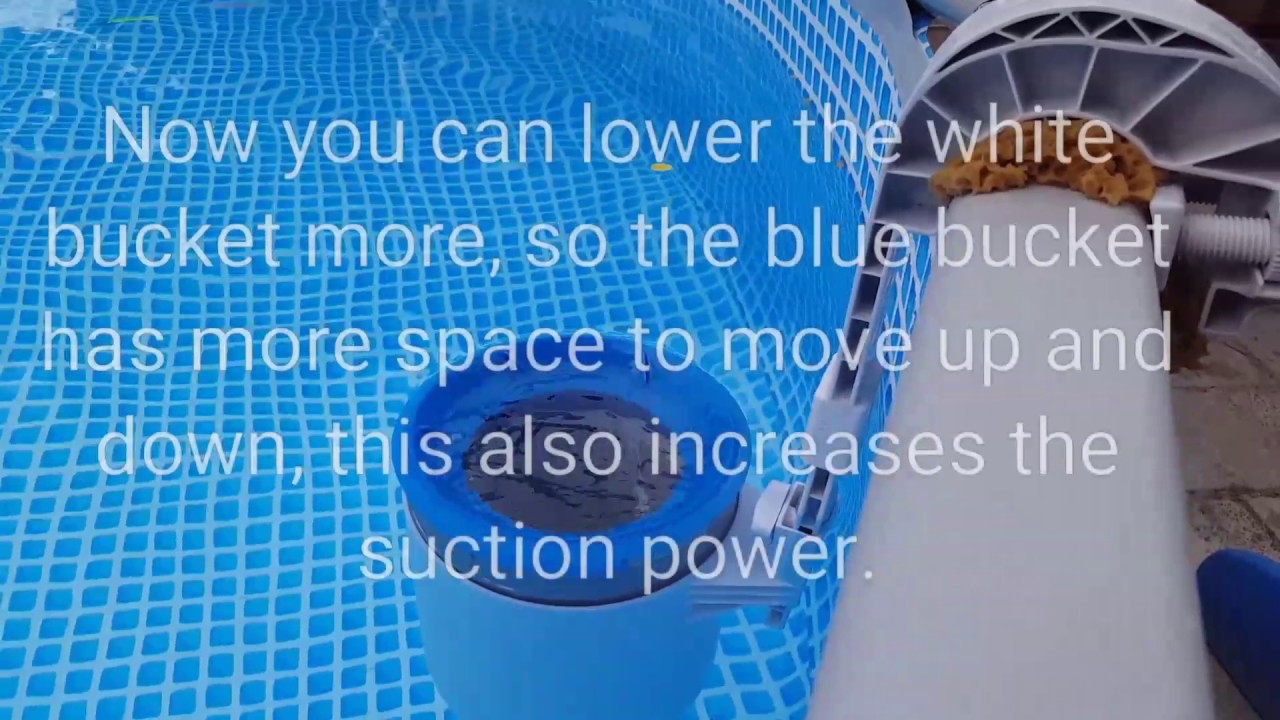 Intex deluxe skimmer fix and howto with a low capacity pump.