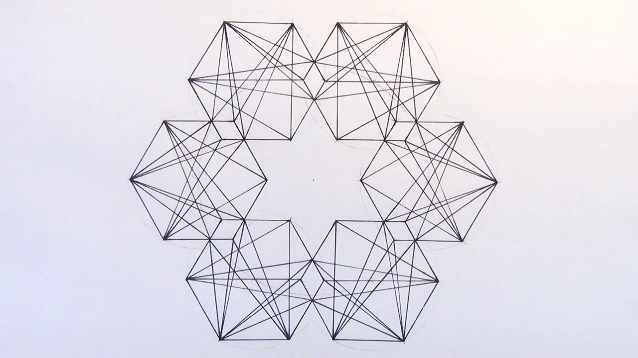 Six Hexagons - Geometric Drawing Tutorial - Long Video