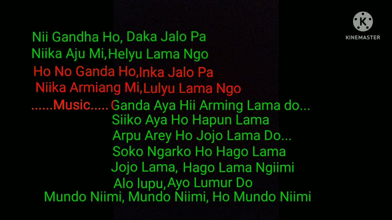 Aha si helyu lama/Apatani song/ karaoke/By Dulley Kano