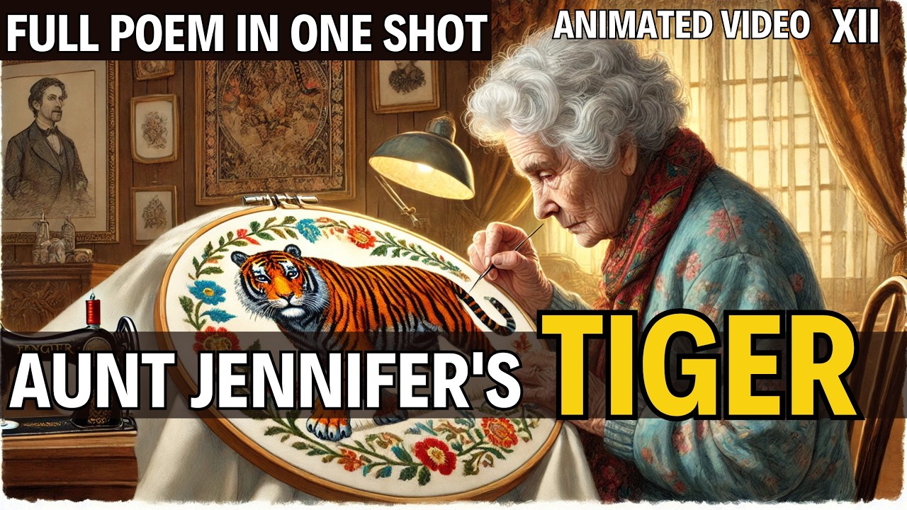 Aunt Jennifer's Tiger class 12 | animated video | one shot | in hindi| by Adrienne rich | Rahul