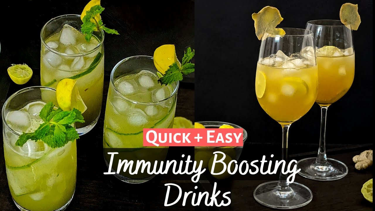Easy to make IMMUNITY BOOSTING Healthy Drinks |  Easy Mocktail Recipes | Quick Summer Coolers