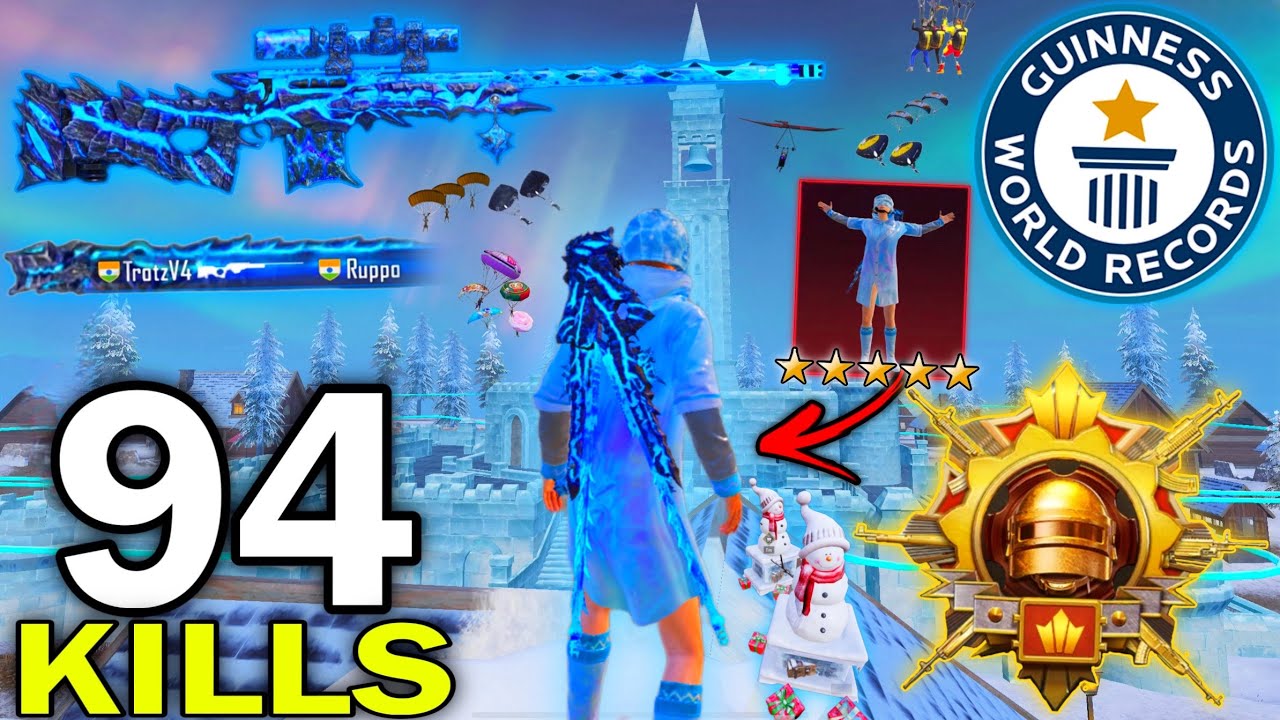 94 KILLS!😍NEW BEST SNIPER GAMEPLAY W/ FULL GLACIER SET😈 SAMSUNG,A7,A8,J2,J3,J4,J5,J6,J7,XS,A3,A4