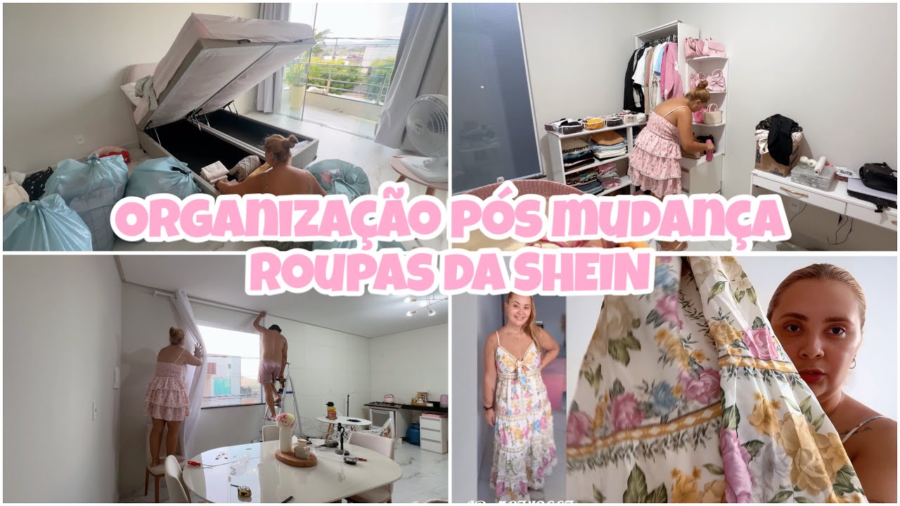 ORGANIZANDO A CASA | ARRUMEI O BOX BAÚ | INSTALAMOS A CORTINA + COMPRINHAS DA SHEIN | Tayane Silvia