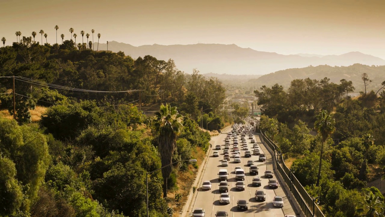 Freeway stock video footage with music