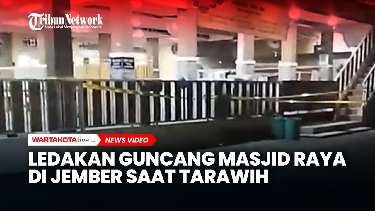 Ledakan Guncang Masjid Raya di Jember saat Tarawih! Tembok hingga Jebol
