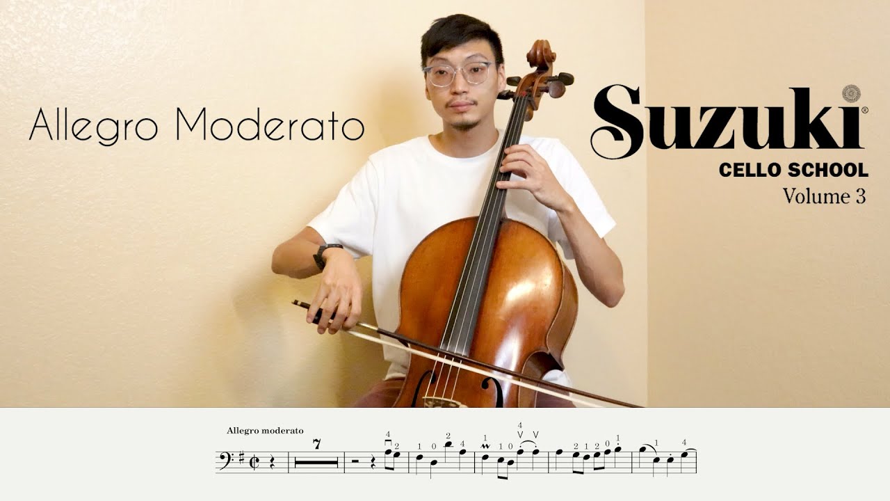 Allegro Moderato on Cello (Suzuki Book 3)