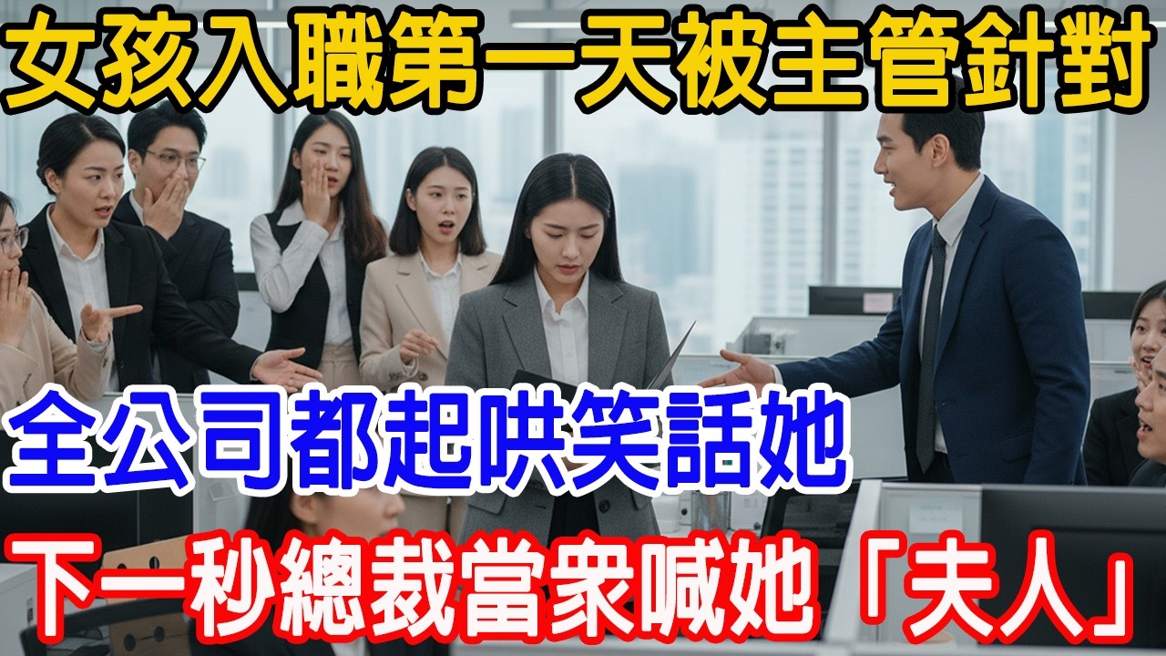 【一口氣看完】被趕出會議室的實習生竟是總裁太太！女孩入職第一天就被刁鑽主管針對，下一秒總裁當眾喊她「夫人」，全場瞬間傻眼！#故事樹洞 #故事頻道 #情感故事 #原創