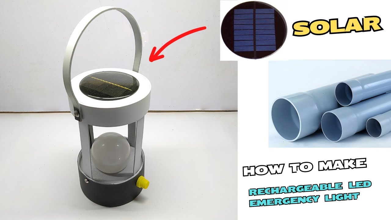 How To Make Solar Rechargeable LED Emergency Light