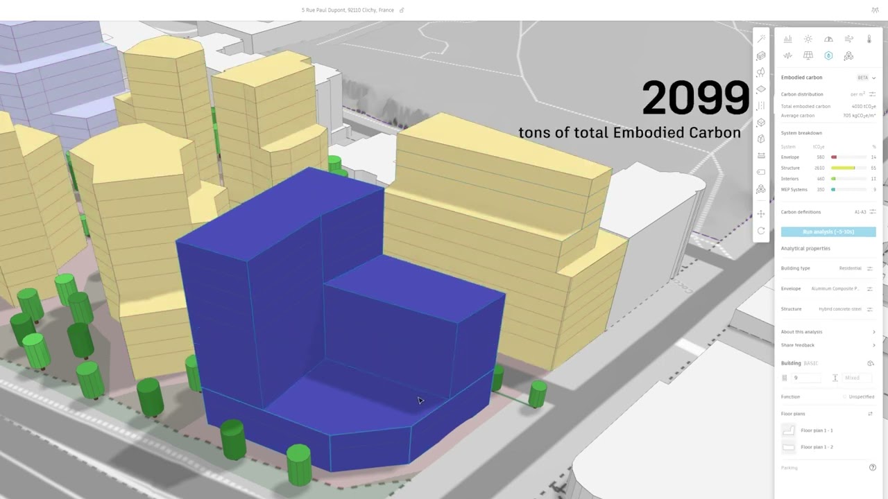 How to use the Embodied Carbon Analysis in Autodesk Forma