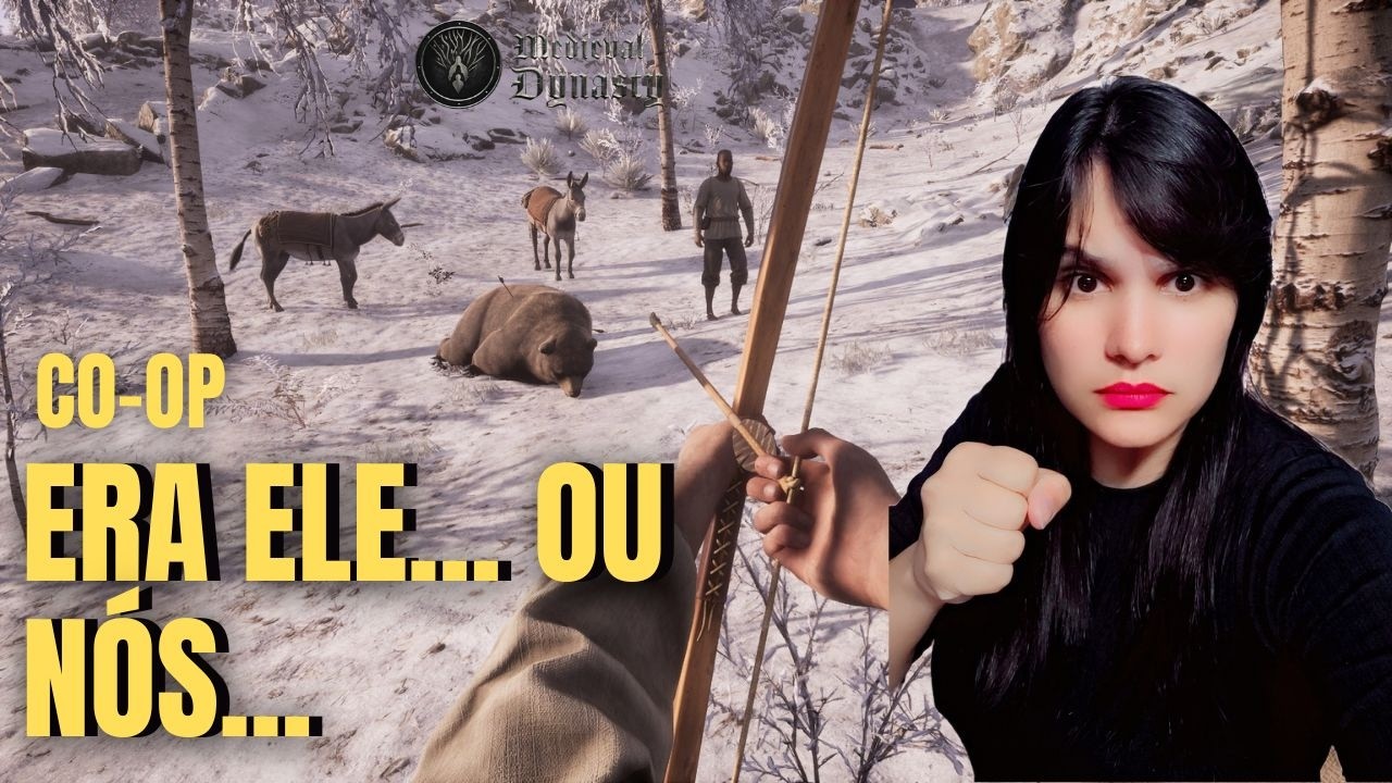 CAÇAMOS URSOS GIGANTES NO INVERNO!  (deu muito errado) Medieval Dynasty CO-OP