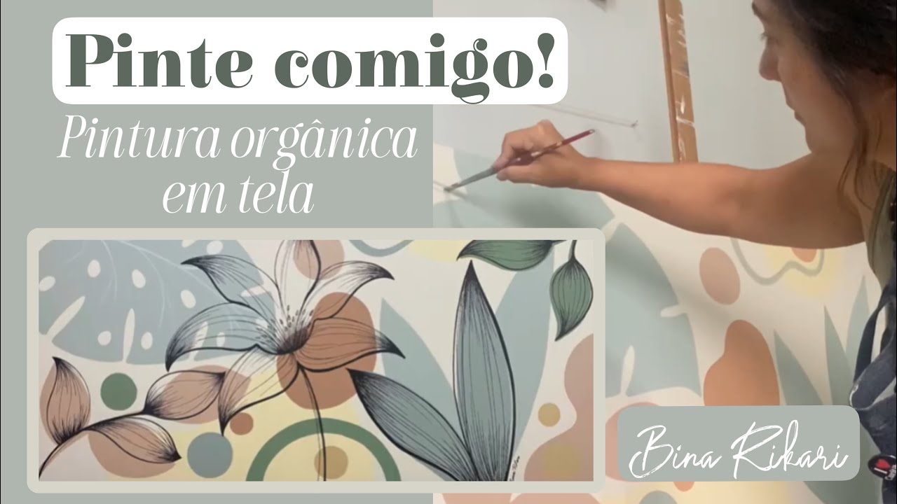 Pintura orgânica em tela