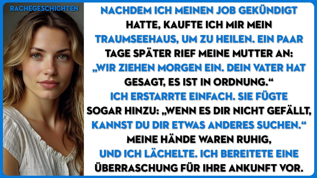 Meine Eltern verlangten mein neues Seehaus. Ich bereitete einen Empfang vor, den sie nie vergessen..