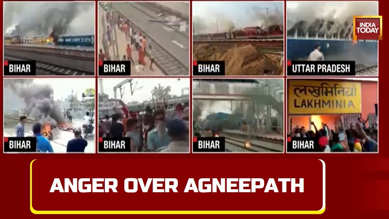 Bihar To Jammu: Anti-Agneepath Protest Turn Violent; Stones Pelted, Trains Set Ablaze