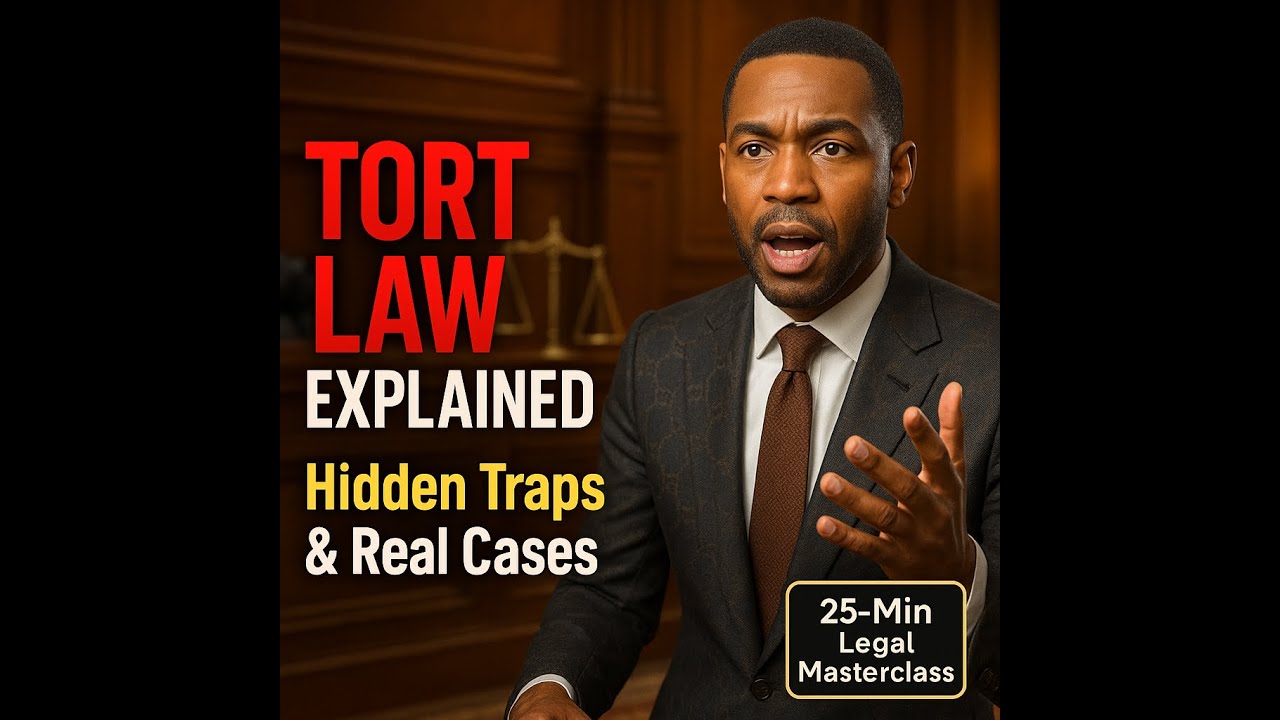 Tort Law Explained in 25 Minutes: Real Cases, Legal Defenses & What Lawyers Miss.  #legaleducation