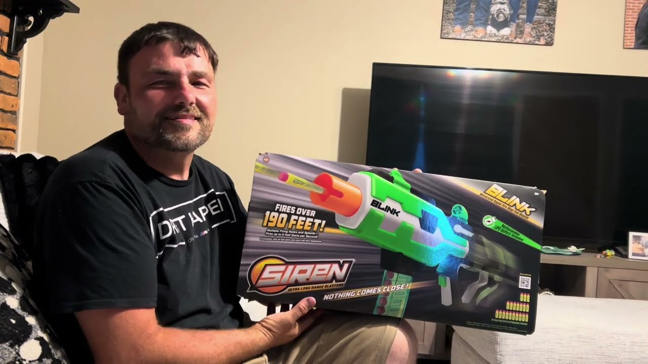 Siren blink- most powerful half dart blaster(it hurts)- only 27.99 at target!