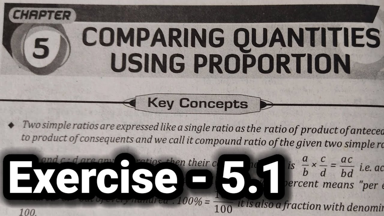 8th Class | Maths | 5.COMPARING QUANTITIES USING PROPORTION chapter | Exercise - 5.1| full sums.
