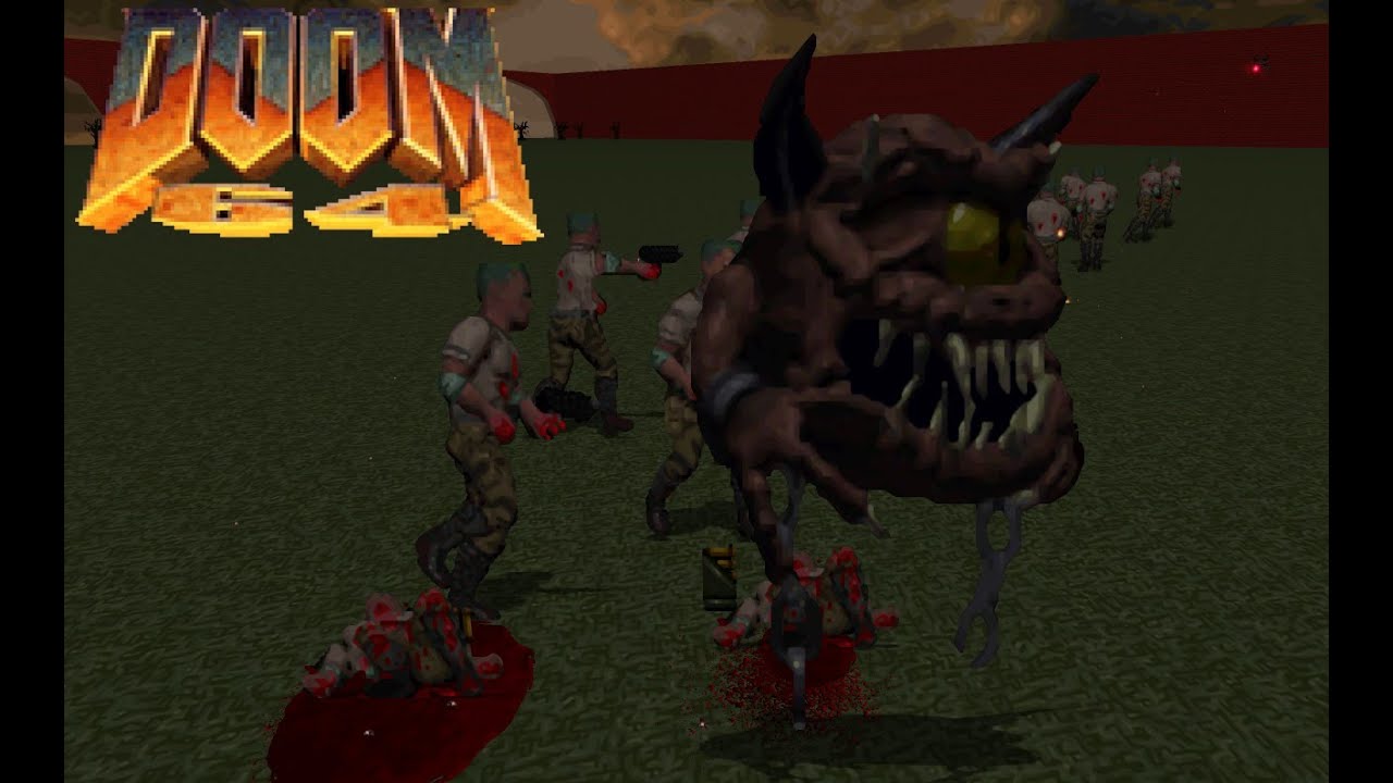 Cacodemons vs Zombiemans - Brutal Doom 64 : Monster Infighting - Retro Battles